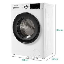 ElectriQ 8kg Washing Machine 1400rpm White Steam Quick Wash Quiet A-Rated