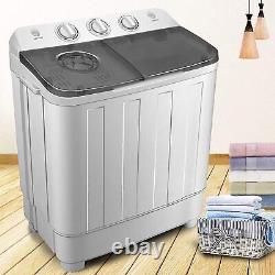 FitnessClub Portable Twin Tub Washing Machine 4.6kg Washer 3kg Drying White