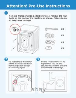Freestanding Washing Machine, 6Kg Load, Heat Wash 90? , Quick Wash, 15 Washing Progra