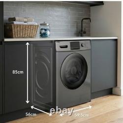 HYE 9kg Washing Machine 1400rpm Freestanding A Rated Silver W0109RT14DS07