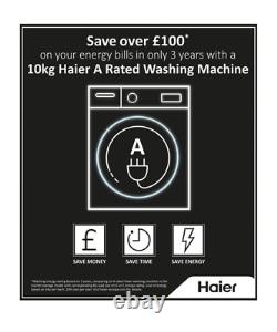 Haier HW100-B14939 10Kg Washing Machine 1400 RPM A Rated White 1400 RPM HW180513
