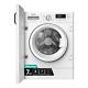 Hisense Wf3m741bwi Integrated Washing Machine, 7kg, 1300rpm Spin, White, A Rated