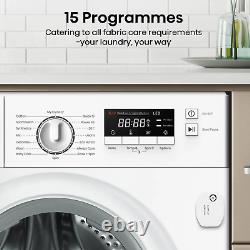 Hisense WF3M741BWI Integrated Washing Machine, 7kg, 1300rpm Spin, White, A Rated