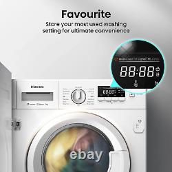 Hisense WF3M741BWI Integrated Washing Machine, 7kg, 1300rpm Spin, White, A Rated