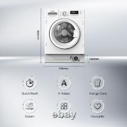 Hisense WF3M841BWI 8Kg Washing Machine White 1400 RPM A Rated