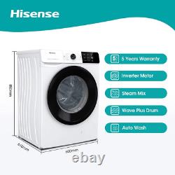 Hisense WFGE90141VM 60cm Freestanding 9 KG Front Load Washing Machine 1400