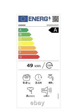 Hisense WFGE901649VM, 9kg, 1600rpm Washing Machine, A Rated in White 414