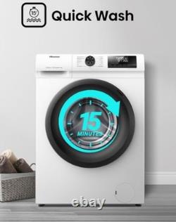 Hisense WFQP9014EVM 9Kg Washing Machine 1400 RPM C Rated White Inverter Steam