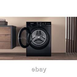 Hotpoint NSWM743UBSUKN 7Kg Washing Machine 1400 RPM D Rated Black 1400 RPM