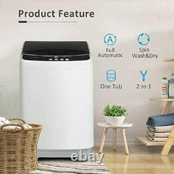 KUPPET Full-Automatic 10lbs Portable Washing Machine, Compact 2 in 1 Spin Dryer