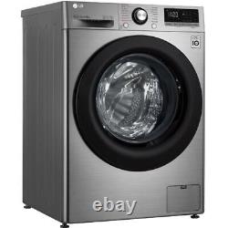 LG F4V309SSE Washing Machine Grey 9kg 1400 rpm Smart Freestanding