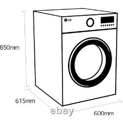 LG F4V712WTSE 12Kg Washing Machine 1400 RPM B Rated White 1400 RPM