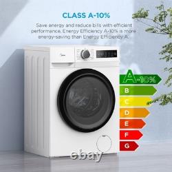Midea MF110W80BA10/W-UK 8Kg Washing Machine White 1400 RPM A Rated