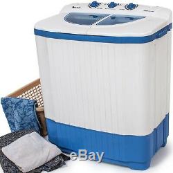 Mini Washing Machine 4,5 kg Portable Twin Tub Camping Washer + Spin Dryer New