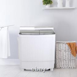 Mini Washing Machine Compact Twin Tub Washer Spinner Clothes Dryer Apartments RV