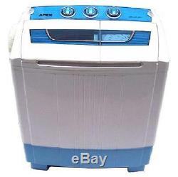 PORTABLE COMPACT TWIN MINI WASHING MACHINE 5.2kg SPIN DRYER with DRAIN PUMP