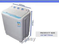 Portable 230v Twin 4.6kg Washing Machine Ideal For Caravan Motorhomes Spin Dryer