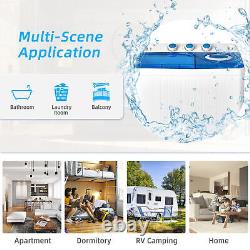 Portable Washing Machine Compact Twin Tub Washer Spin Dryer Built-in Drain Pump