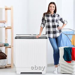 Portable Washing Machine Twin Tub Laundry Washer Machine 7.5KG Washer+3KG Dryer