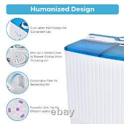 Portable Washing Machine Twin Tub Laundry Washer Machine 7.5KG Washer+3KG Dryer