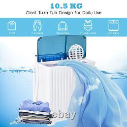 Portable Washing Machine Twin Tub Laundry Washer Machine 7.5KG Washer+3KG Dryer