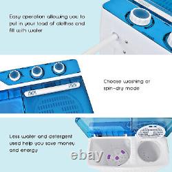 Portable Washing Machine Twin Tub Laundry Washer Machine 7.5KG Washer+3KG Dryer