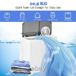 Portable Washing Machine Twin Tub Laundry Washer Machine 7.5KG Washer+3KG Dryer