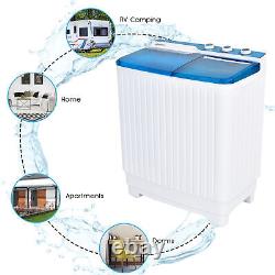 Portable Washing Machine Twin Tub Laundry Washer Machine 7.5KG Washer+3KG Dryer