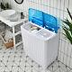 Portable Washing Machine Twin Tube Laundry Washer Spiner Built-in Drain Pump