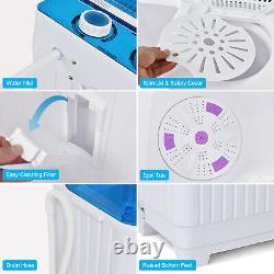 Portable Washing Machine Twin Tube Laundry Washer Spiner Built-in Drain Pump