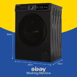 Russell Hobbs Washing Machine 8kg 1400rpm Black Freestanding RH814W111B