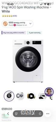 SAMSUNG Series 5 AI Energy WW90CGC04DAEEU 9 kg 1400 Spin Washing Machine White