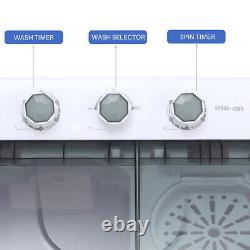 Semi-automatic Twin Tube Washing Machine Compact Laundry Cloth Washer Spin Dryer