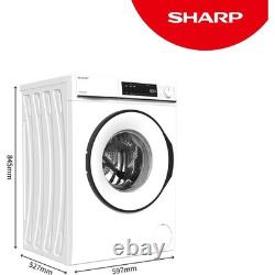 Sharp ES-NFB814BWNA-EN 8Kg Washing Machine White 1400 RPM A Rated
