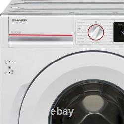 Sharp ES-NIB7141WD-EN 7Kg Washing Machine 1400 RPM D Rated White 1400 RPM