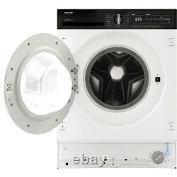 Sharp ES-NIH814BWA-EN 8Kg Washing Machine 1400 RPM A Rated White 1400 RPM