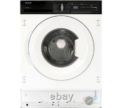 Sharp ES-NIH814BWA-EN Integrated 8kg 1400 Spin Washing Machine White 16489