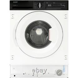 Sharp Integrated Washing Machine 7kg 1400rpm A rated ES-NIH714BWA-EN