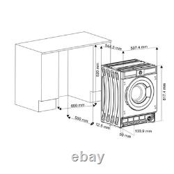 Sharp Integrated Washing Machine 7kg 1400rpm A rated ES-NIH714BWA-EN