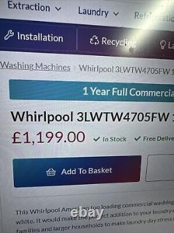 Top Loader Washing Machine 15kg Whirlpool 3LWTW4705FW Graded/Ex-Display