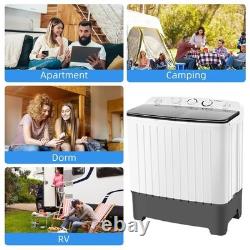 Twin Compact Tub Cloth Washing Machine with Dryer 5.6-7.0 Kg Freetanding White