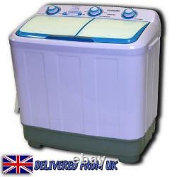 Twin Tub Washing Machine 4.8kg Compact Portable Caravan Spin Dryer Electric Pump