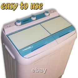 Twin Tub Washing Machine Caravan 6.5kg Compact Top Loader Portable Spin Dryer