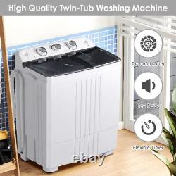 Twin Tub Washing Machine Compact Mini Laundry Washer 4.5KG Washer+1.5KG Dryer