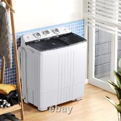 Twin Tub Washing Machine Compact Mini Laundry Washer 4.5KG Washer+1.5KG Dryer