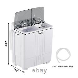 Twin Tub Washing Machine Compact Mini Laundry Washer 4.5KG Washer+1.5KG Dryer