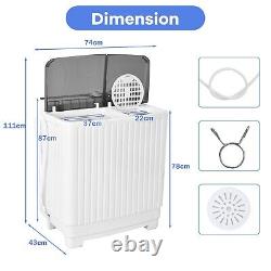 Twin Tub Washing Machine Portable Laundry Machine with 7.5 kg Washer & 3 kg Dryer