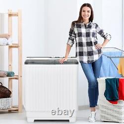 Twin Tub Washing Machine Portable Laundry Machine with 7.5 kg Washer & 3 kg Dryer