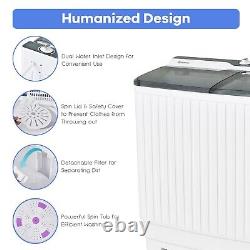 Twin Tub Washing Machine Portable Laundry Machine with 7.5 kg Washer & 3 kg Dryer