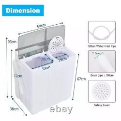 Twin Tub Washing Machine Portable Laundry Washer Machine 4.5KG Washer +1.5KG Dry